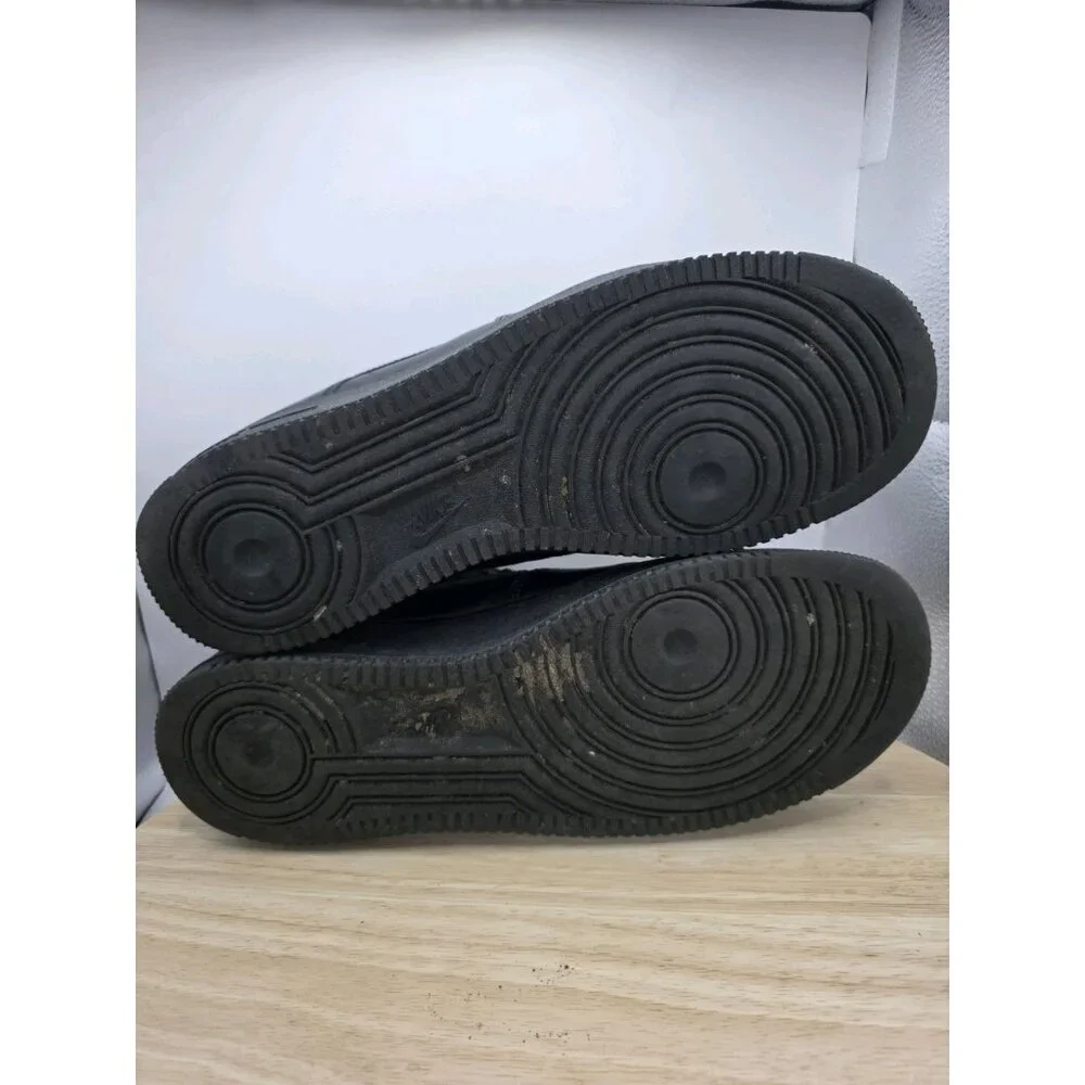 NIKE Air Force 1 -Mid Triple Black Sneakers‎ Shoes - 315123-001 women’s Sz 6.5 - Picture 7 of 8